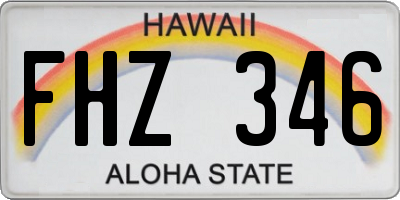 HI license plate FHZ346