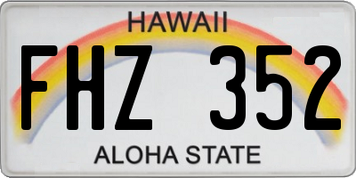 HI license plate FHZ352
