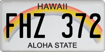 HI license plate FHZ372
