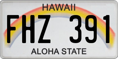 HI license plate FHZ391