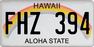 HI license plate FHZ394