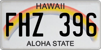 HI license plate FHZ396