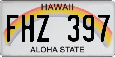 HI license plate FHZ397