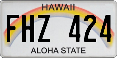 HI license plate FHZ424