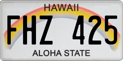 HI license plate FHZ425