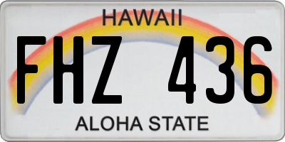 HI license plate FHZ436