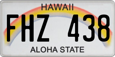HI license plate FHZ438