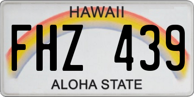 HI license plate FHZ439