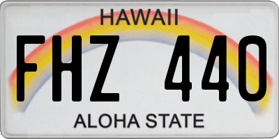 HI license plate FHZ440