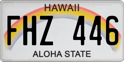 HI license plate FHZ446