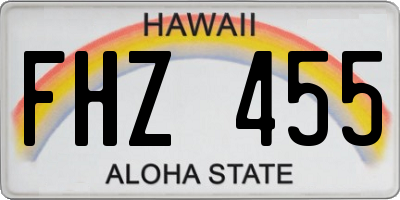 HI license plate FHZ455