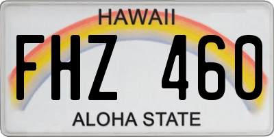HI license plate FHZ460