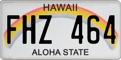 HI license plate FHZ464
