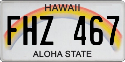 HI license plate FHZ467