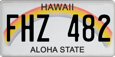HI license plate FHZ482