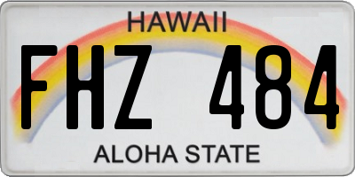 HI license plate FHZ484