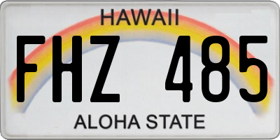 HI license plate FHZ485