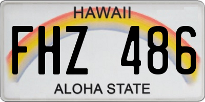 HI license plate FHZ486