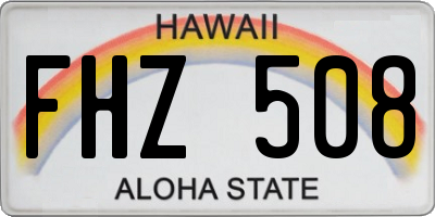 HI license plate FHZ508