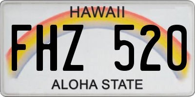 HI license plate FHZ520