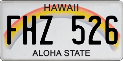 HI license plate FHZ526