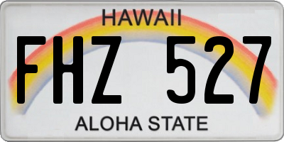 HI license plate FHZ527