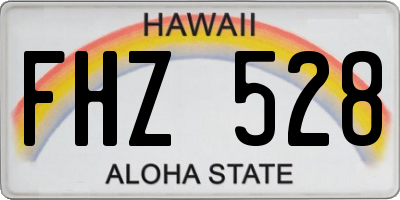 HI license plate FHZ528