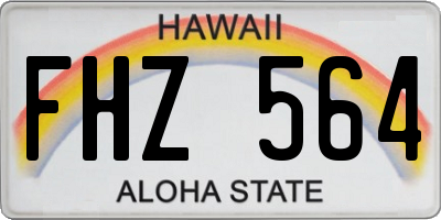 HI license plate FHZ564