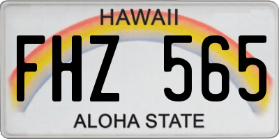 HI license plate FHZ565