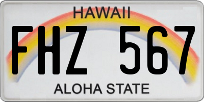 HI license plate FHZ567