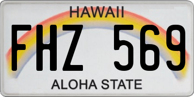 HI license plate FHZ569