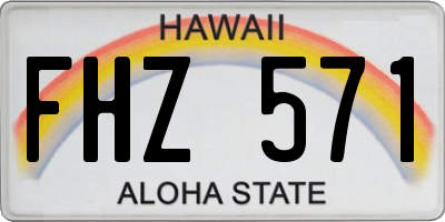 HI license plate FHZ571