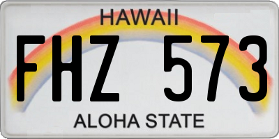 HI license plate FHZ573