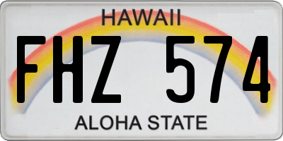 HI license plate FHZ574