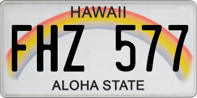 HI license plate FHZ577