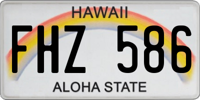 HI license plate FHZ586