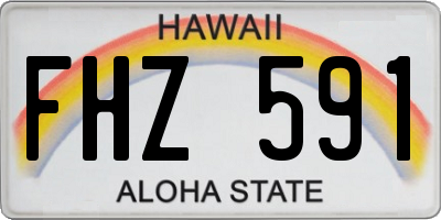 HI license plate FHZ591