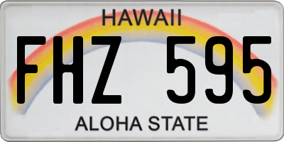 HI license plate FHZ595