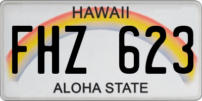 HI license plate FHZ623
