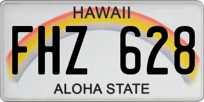 HI license plate FHZ628