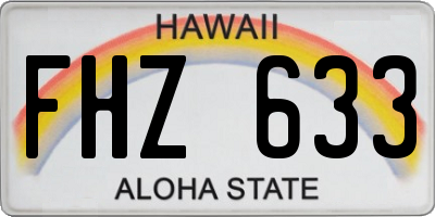 HI license plate FHZ633