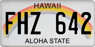 HI license plate FHZ642