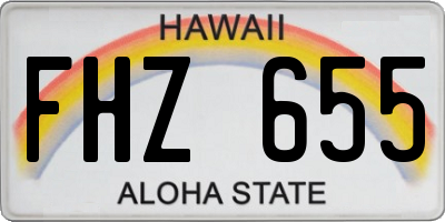 HI license plate FHZ655