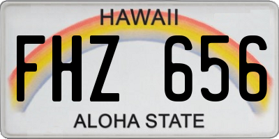 HI license plate FHZ656