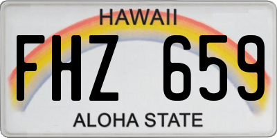 HI license plate FHZ659