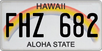 HI license plate FHZ682