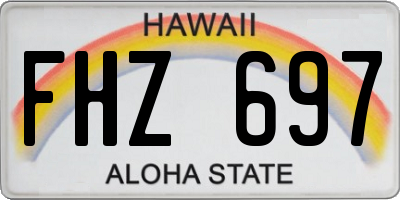 HI license plate FHZ697