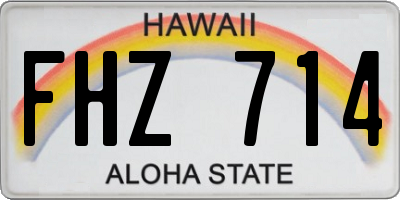 HI license plate FHZ714