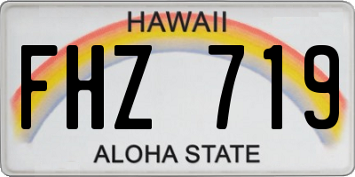 HI license plate FHZ719