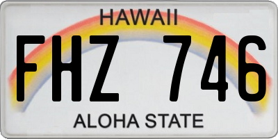 HI license plate FHZ746